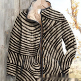 Autumn And Winter Button Pocket Cotton-padded Coat